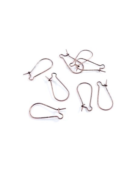 10 Tortite cercei cupru kidney 25x12mm