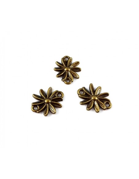 Conector bronz model floare 16 mm