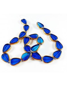 2xMargele sticla lacrima electroplacate 17x12mm