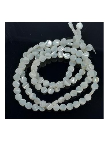 5xMargele sidef alb banut 7 mm