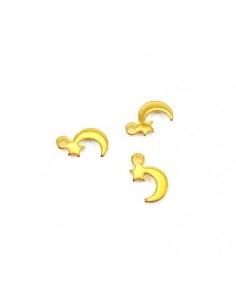 Charm otel inoxidabil auriu...