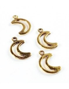 4xCharm auriu semiluna 17x11mm