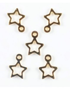 4xCharm auriu stea 14x10mm 2