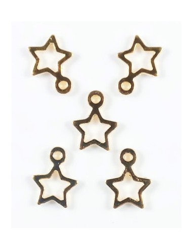 4xCharm auriu stea 14x10mm
