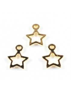 4xCharm auriu stea 14x10mm