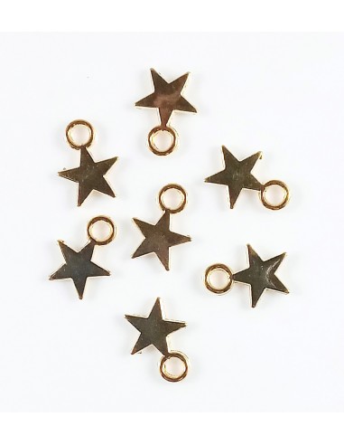 4xCharm auriu stea 10x8mm