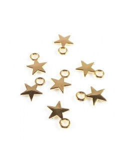 4xCharm auriu stea 10x8mm