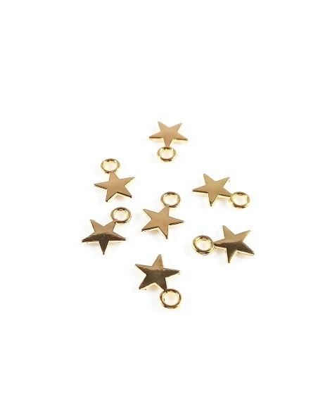 4xCharm auriu stea 10x8mm