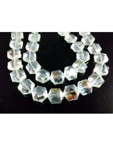 Margele cristal fatetate hexagonale 16 mm