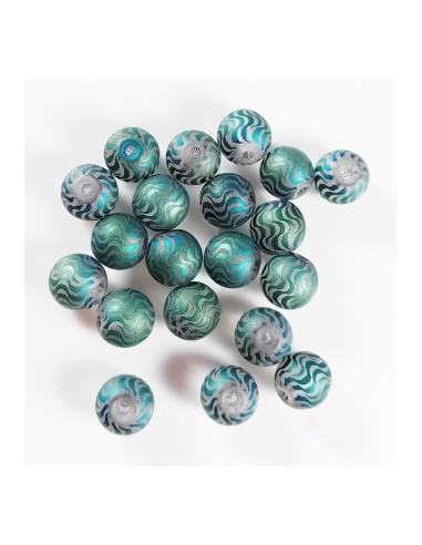 4 Margele sferice sticla mata cu...