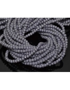 10 Perle sticla creponata stardust 4 mm - roz