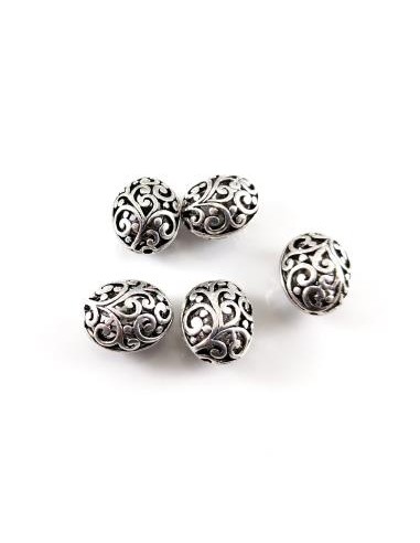 Margele ovale filigranate argint...