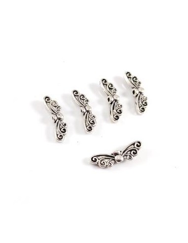 2 Distantiere argintii aripa 21x7 mm