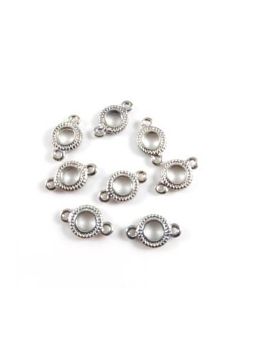 2xLink argintiu antichizat 14x8mm