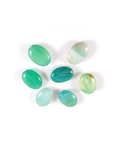 Agata verde ovala 18x13mm