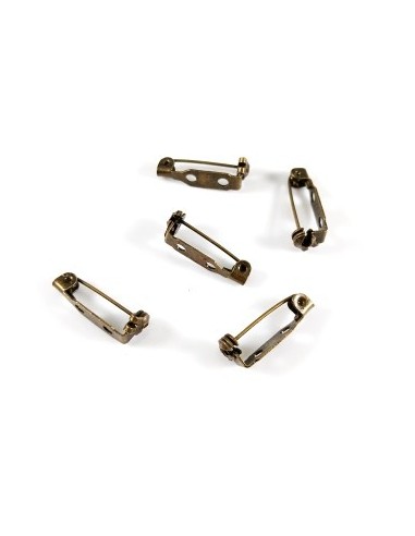 Baza brosa bronz cu 2 gauri 20x5mm...