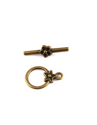 Inchizatoare bronz toggle 21x14mm