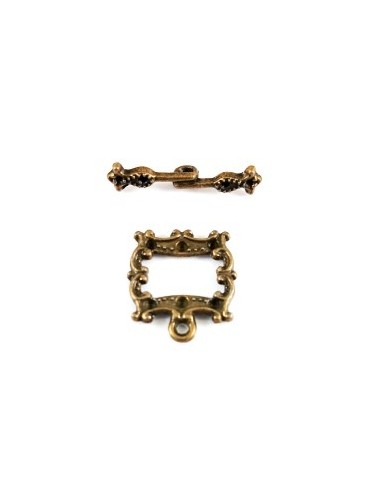 Inchizatoare toggle bronz 20x18mm