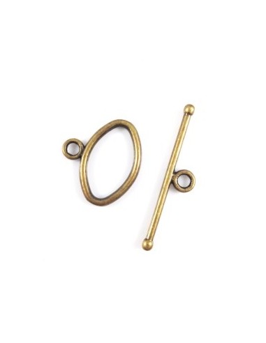 Inchizatoare bronz ovala 19x17mm