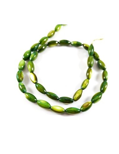 Margele sidef butoias verde 12x5.5mm