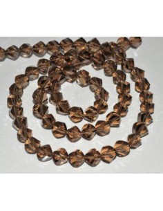 Cristale imit. Swarovski - SMOKEY QUARTZ model rasucit 9 x 9 mm