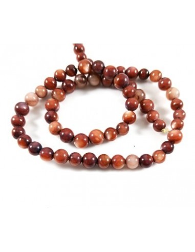 10 Margele sidef sfere maro 4.5-5.5mm