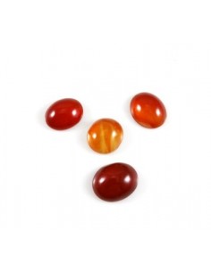 Set 4 cabochon carneol...
