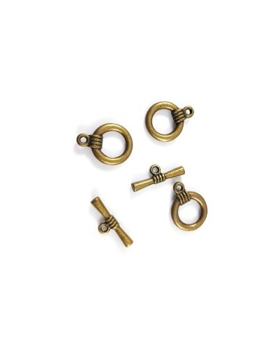 Inchizatoare toggle bronz 18x13mm