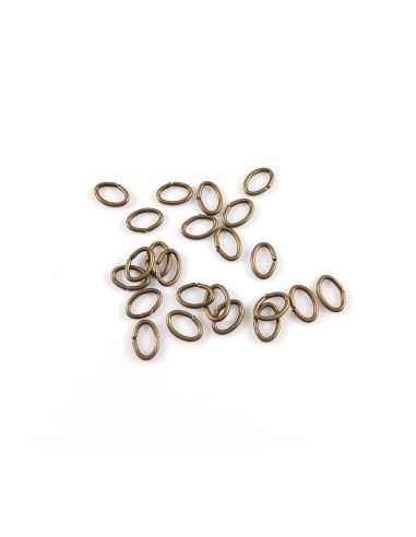 20 Zale bronz ovale 8x5mm