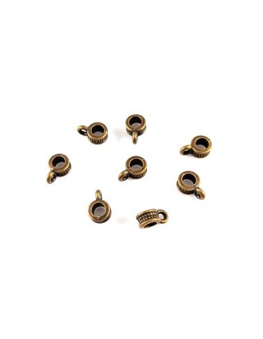 2 Agatatori pandantiv bronz 8x5x3mm