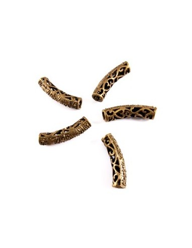 Distantier tubular curbat bronz 24x6mm