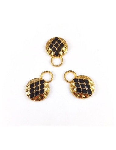 Pandantiv metalic auriu 25x18mm