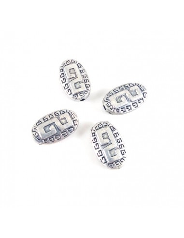 Distantier argintiu antichizat oval...