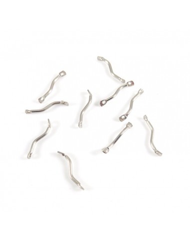 10 Link-uri ondulate argintiu inchis...