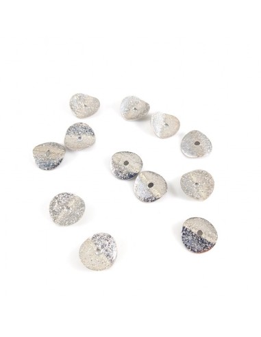 10 Distantiere argintii disc ondulat...