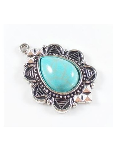 Pandantiv turcoaz 35x25 mm