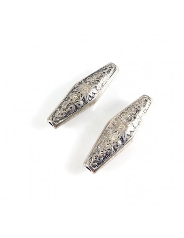 Distantier tubular argintiu 35.5x11mm