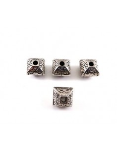 2 Margele argintii 12x11 mm