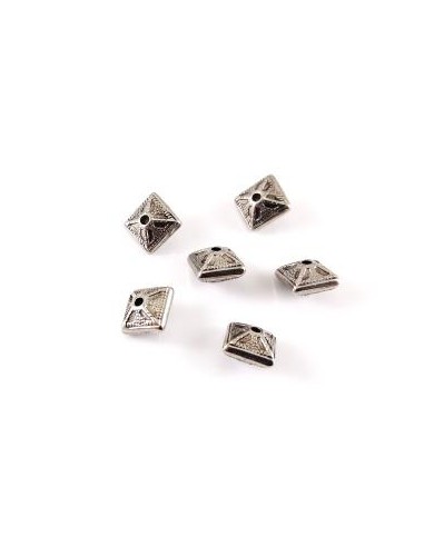 4 Distantiere argintii 8x6 mm
