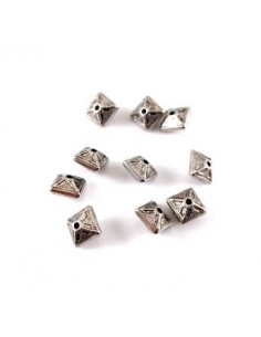 4 Distantiere argintii 8x6 mm 2