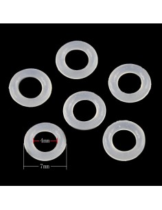 10 Inele opritoare din silicon 7 x 1.5 x 4 mm
