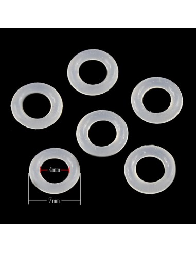10 Inele opritoare din silicon 7 x 1.5 x 4 mm