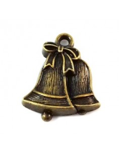 Charm/pandantiv clopotei craciun bronz 22 x 17 mm
