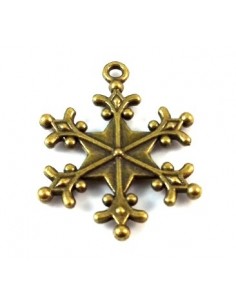 Pandantiv fulg de zapada bronz 28 x 22 mm