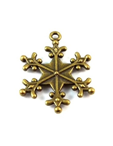 Pandantiv fulg de zapada bronz 28 x 22 mm