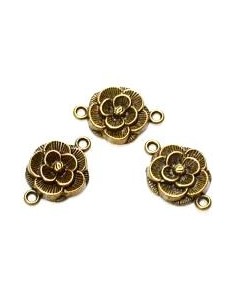 Link floare bronz antichizat 26 x 18 mm 2