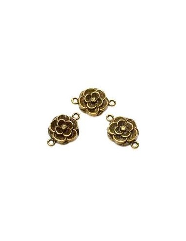 Link floare bronz antichizat 26 x 18 mm