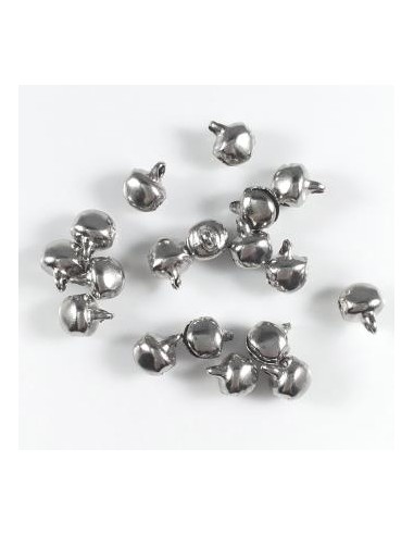 10xCharm clopotei metalici 8x6mm
