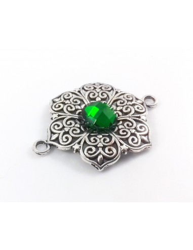 Link floare argintiu deschis 41x29mm