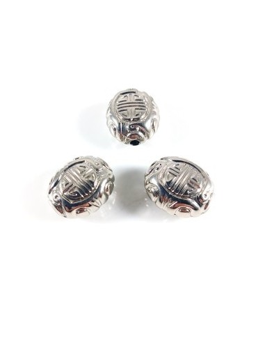 Distantier acrilic argintiu oval...